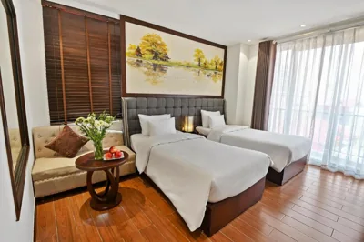 Tweepersoonskamer met 2 Aparte Bedden en Balkon — 22Land Residence Hotel & Spa Hanoi